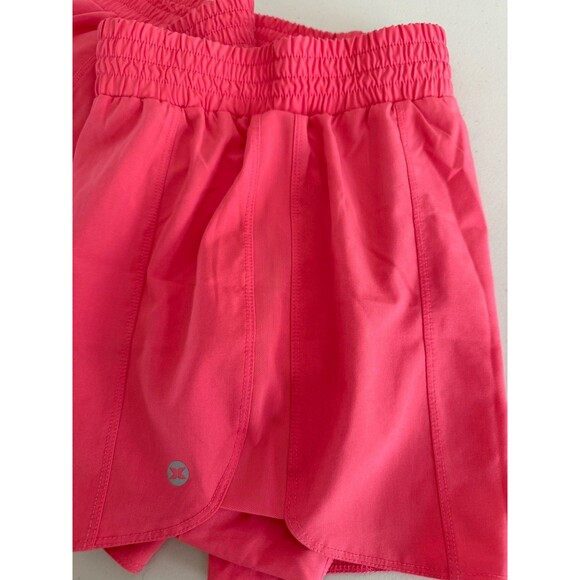 RBX Athletic Running Shorts Women Size L Pink Pull On Built-in Underwear - Picture 3 of 11